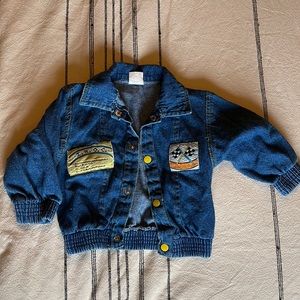 Vintage baby Jean Jacket Bomber Style 12-18 mo